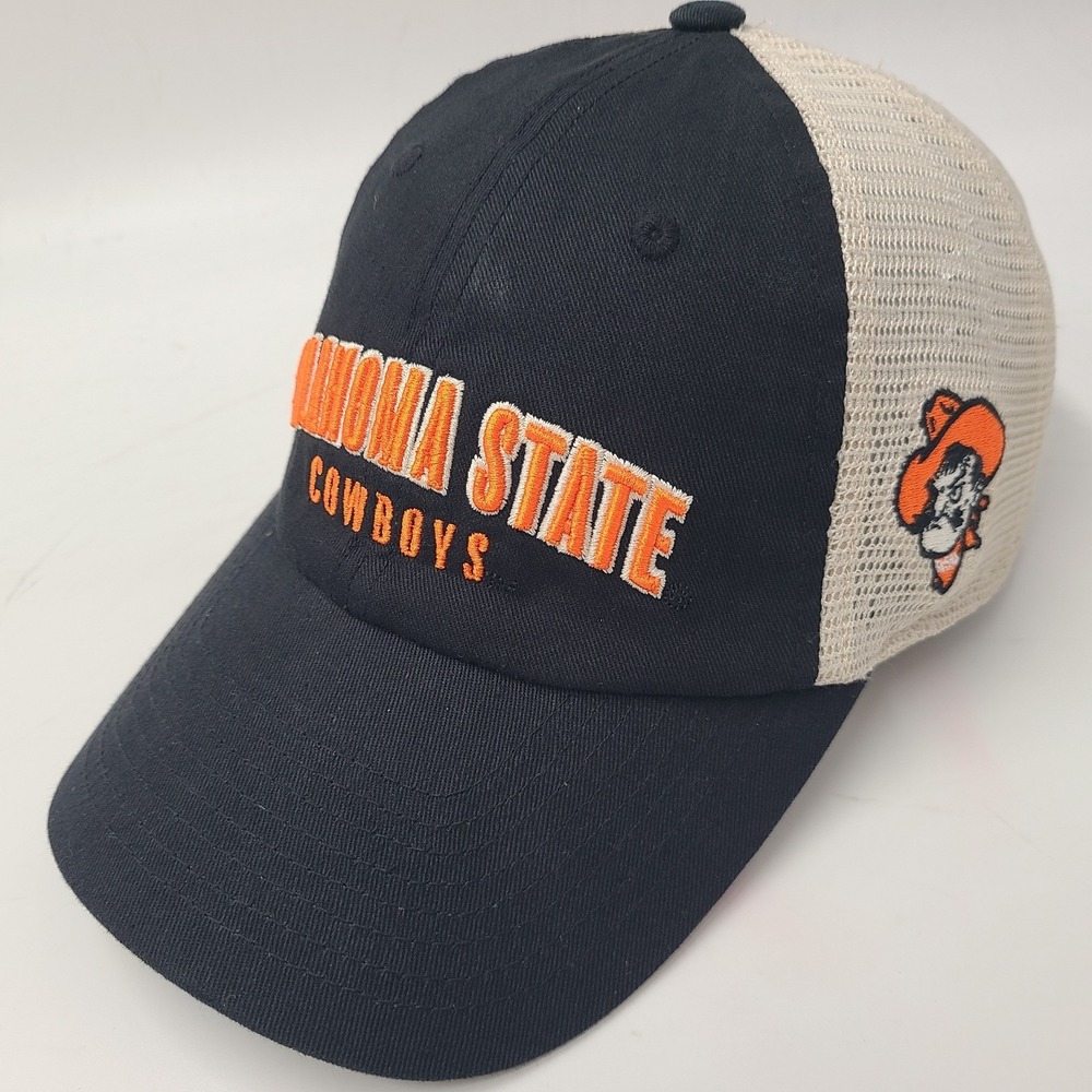 Oklahoma State Cowboys Hat Snapback Mesh Black Beige NCAA University Captivating